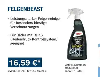 Bosch Car Service Sonax felgenbeast Angebot