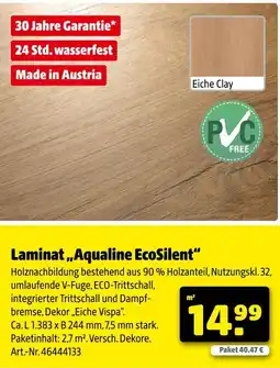 Hagebau Laminat „aqualine ecosilent“ Angebot