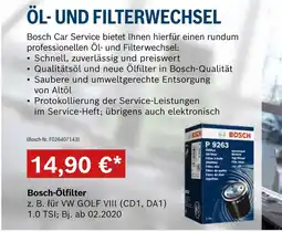 Bosch Car Service Bosch öl- und filterwechsel Angebot