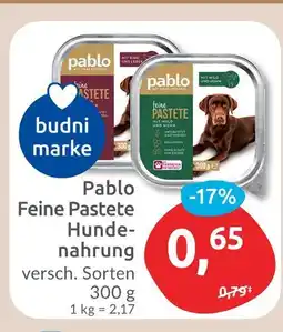 Budni Pablo feine pastete hundenahrung Angebot