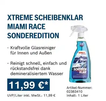 Bosch Car Service Sonax xtreme scheibenklar miami race sonderedition Angebot