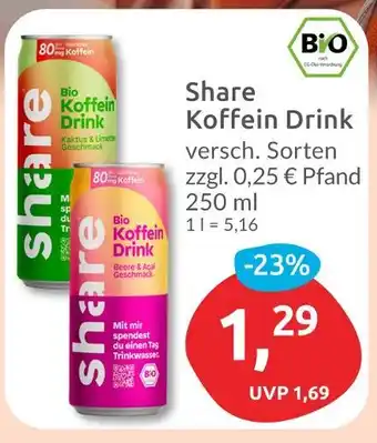 Budni Share koffein drink Angebot