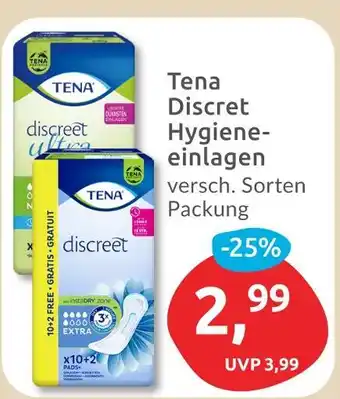 Budni Tena discreet hygieneeinlagen Angebot