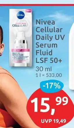 Budni Nivea cellular daily uv serum fluid lsf 50+ Angebot
