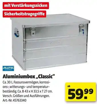 Hagebau ALUTEC Aluminiumbox ,,Classic" Angebot