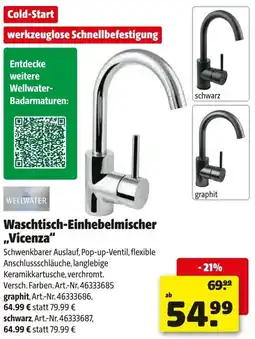 Hagebau WELLWATER Waschtisch-Einhebelmischer ,,Vicenza" Angebot