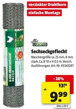 Hagebau Mr. GARDENER Sechseckgeflecht Angebot