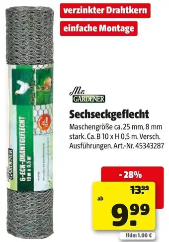 Hagebau Mr. GARDENER Sechseckgeflecht Angebot