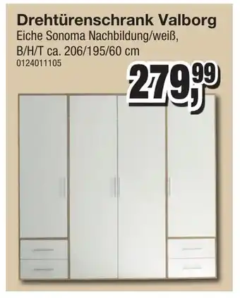 Möbelfundgrube Drehtürenschrank Valborg Angebot