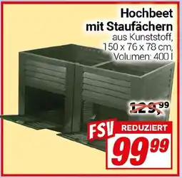 CENTERSHOP Hochbeet mit Staufächern Angebot