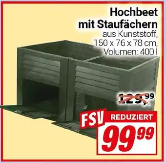 CENTERSHOP Hochbeet mit Staufächern Angebot