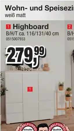Möbelfundgrube Wohn- und Speisezimmer Image Highboard Angebot