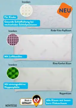 Aldi Süd Novitesse Memory-Schaum-Kissen Angebot