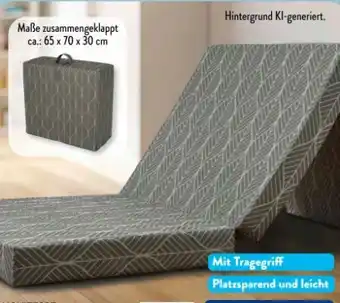 Aldi Süd Novitesse Faltmatratze Angebot