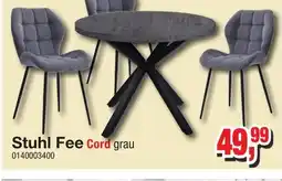 Möbelfundgrube Stuhl Fee Cord grau Angebot