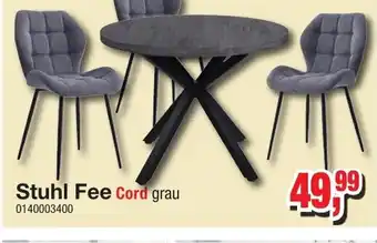Möbelfundgrube Stuhl Fee Cord grau Angebot