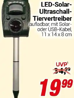 CENTERSHOP LED-Solar Ultraschall Tiervertreiber Angebot
