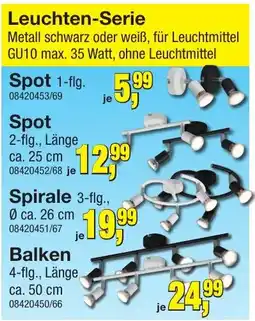 Möbelfundgrube Leuchten-Serie Spot 1-flg. Angebot