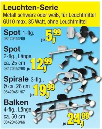 Möbelfundgrube Leuchten-Serie Spot 1-flg. Angebot