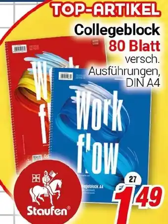 CENTERSHOP Collegeblock 80 Blatt Angebot