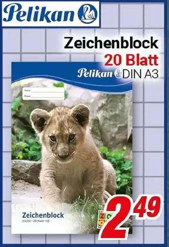 CENTERSHOP Pelikan Zeichenblock 20 Blatt Angebot