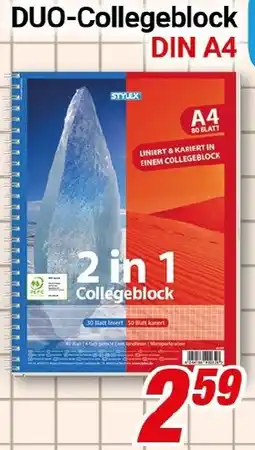 CENTERSHOP STYLEX DUO-Collegeblock DIN A4 Angebot