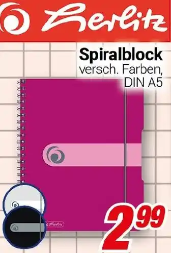 CENTERSHOP Herlitz Spiralblock Angebot