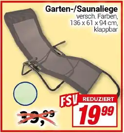 CENTERSHOP Garten-/Saunaliege Angebot