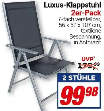 CENTERSHOP Luxus-Klappstuhl Angebot
