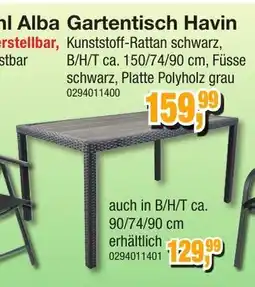 Möbelfundgrube Gartentisch Havin Angebot