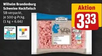 REWE Wilhelm Brandenburg Schweine Hackfleisch Angebot