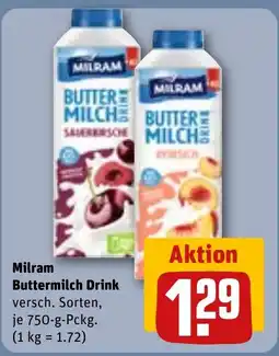 REWE Milram Buttermilch Drink Angebot