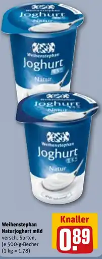 REWE Weihenstephan Naturjoghurt mild Angebot