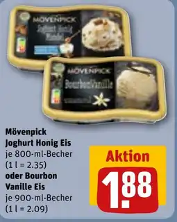 REWE Mövenpick Joghurt Honig Eis oder Bourbon Vanille Eis Angebot