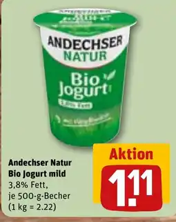 REWE Andechser Natur Bio Jogurt Angebot