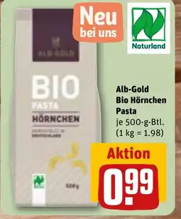 REWE Alb-Gold Bio Hörnchen Pasta Angebot