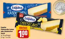 REWE Exquisa Cheesecake Lemon oder Käsekuchen Snack Angebot