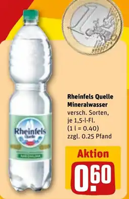 REWE Rheinfels Quelle Mineralwasser Angebot