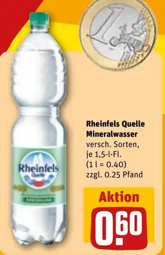REWE Rheinfels Quelle Mineralwasser Angebot