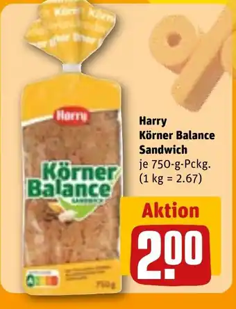 REWE Harry Körner Balance Sandwich Angebot