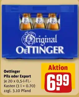 REWE Oettinger Pils oder Export Angebot