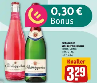 REWE Rotkäppchen Sekt oder Fruchtsecco Angebot