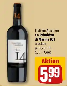 REWE 14 Primitivo di Marina IGT Angebot
