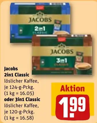 REWE Jacobs 2in1 Classic oder 3in1 Classic Angebot