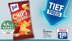 REWE ja! Kartoffelchips Paprika Angebot