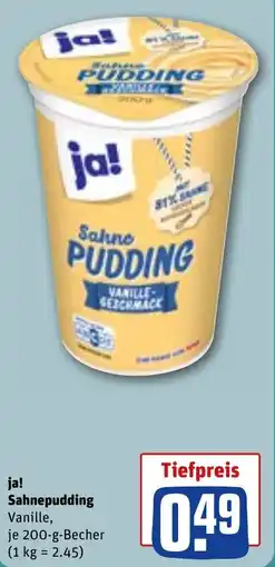 REWE ja! Sahnepudding Vanille Angebot