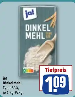 REWE ja! Dinkelmehl Angebot