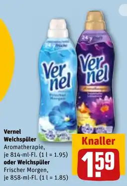 REWE Vernel Weichspüler Aromatherapie oder Weichspüler Frischer Morgen Angebot