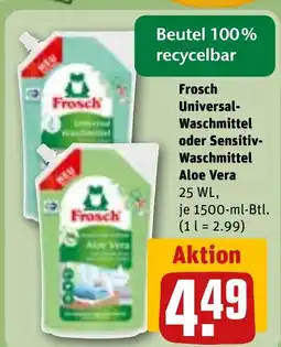 REWE Frosch Universal- Waschmittel oder Sensitiv- Waschmittel Angebot