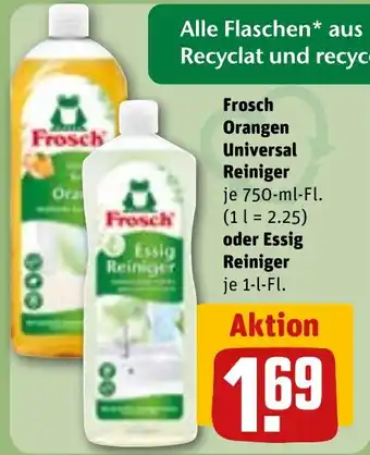 REWE Frosch Orangen Universal Reiniger oder Essig Reiniger Angebot